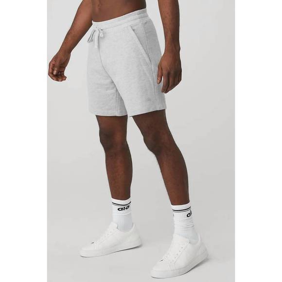 NEW ALO YOGA chill short in athletic heather grey - Picture 2 of 3